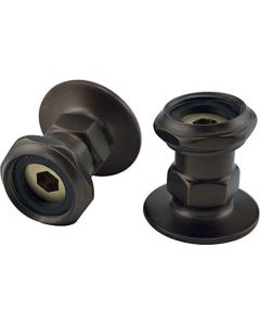 Barclay 4505S-BN Straight 1/2 Inch Wall Mount Coupler In Brushed Nic