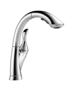 Delta 4153-DST Linden Single Handle Pull-Out Kitchen Faucet In Chrome