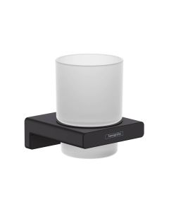 Hansgrohe 41749670 AddStoris Wall Mounted Toothbrush Tumbler in Matte Black