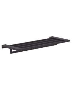 Hansgrohe 41751670 AddStoris 26" Length Metal Wall Mounted Towel Rack with Towel Bar in Matte Black