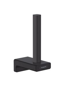 Hansgrohe 41756670 AddStoris Wall Mounted Spare Toilet Paper Holder in Matte Black
