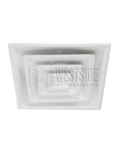 Hart & Cooley 050511 Steel Fixed Pattern Diffuser with 10" Collar FPD3 Series in White