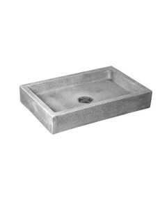 Fiat SB3624 Crane 501 White Marble/White Cement Commercial Plain Curbs Mop Service Basin