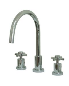 Kingston Brass KS8721DXLS Concord Widespread Kitchen Faucet Less Sprayer, Polished Chrome