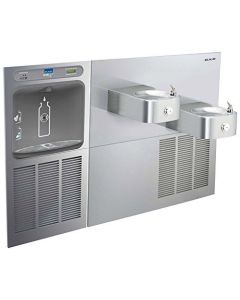 Elkay LZWS-SS28K EZH2O Water Bottle Refilling Station, SwirlFlo Bi-Level Refrig. Cooler, Filtered, Stainless