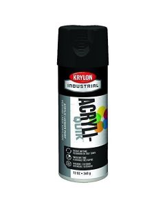 Krylon K01613 A00 Semi Flat Black Five Ball Interior/Exterior SPR, 12 Oz