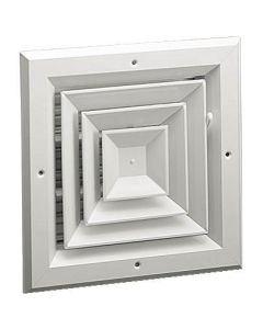 Hart & Cooley 050717 10" x 10" (Width x Height Wall Opening Size) Ceiling Diffuser A504MS Series in White