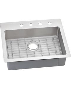 Elkay ECTSRAD25226BG4 Crosstown Single Bowl Dual Mount Stainless Steel ADA Sink Kit