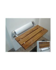 Amerec 9270-029 Wood Seat, Teak/Chrome