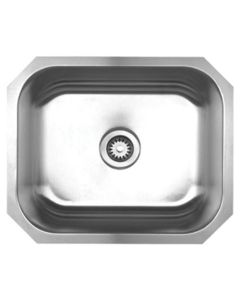 Whitehaus WHNU2016 WHNUM2016-MSS Noah's Collection 22 1/4-Inch Single Bowl Undermount Sink