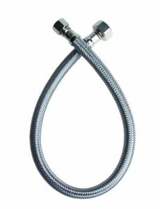 Fluidmaster B1F24 Faucet Connector, Braided Stainless Steel - 3/8" Female Compression Thread x 1/2" I.P. Female Straight Thread, 24" Length