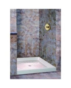 Mustee 3636M Durabase Fiberglass 36-Inch x 36-Inch Shower Base, White