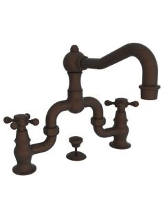 Newport Brass 930B/VB 930B Chesterfield Double Handle Widespread Lavatory Faucet with Me, Venetian Bronze