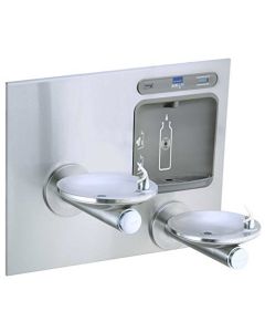 Elkay EZWS-EDFPBM117K Water Bottle Refilling Station, SwirlFlo Fountains, Non Refrig, Stainless Steel