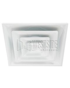 Hart & Cooley 050512 Steel Fixed Pattern Diffuser with 12" Collar FPD3 Series in White