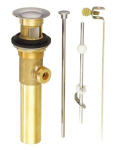 Danze D495002BN Metal Pop-Up Lavatory Drain Assembly with Lift Rod and Overflow, Brushed Nickel