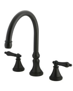 Kingston Brass KS2345AL Heritage Roman Tub Filler with Al Handle, Oil Rubbed Bronze