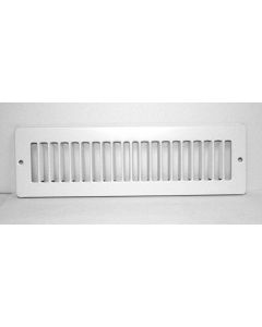 Hart & Cooley 011302 12" x 2" (Width x Height Wall Opening Size) Toe-Space Grille 420 Series in White