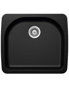 Schock VALN100T063 SCHOCK VALLEY Series CRISTALITE Undermount Single Bowl Kitchen Sink, Mocha - 8.5" H X 25" W X 22" D