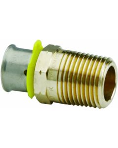 Viega 90561 PureFlow Zero Lead Bronze PEX Press Adapter Straight Male 1-Inch by 1-Inch Press x Male NPT