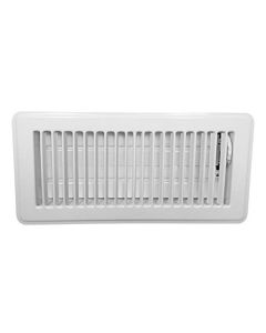 Hart & Cooley 010722 4" x 14" (Width x Height Wall Opening Size) Floor Diffuser 421 Series in White