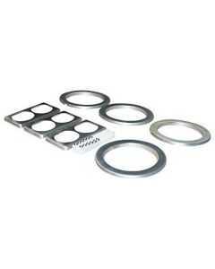 Jacuzzi P205898 4 Hta Jet Rings, Brushed Chrome