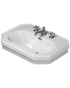 Duravit 04388000301 Washbasin 31 1/2 inch 1930 white, with 3 tap holes WonderGliss