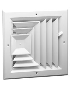 Hart & Cooley 050711 8" x 8" (Width x Height Wall Opening Size) Ceiling Diffuser A503MS Series in White