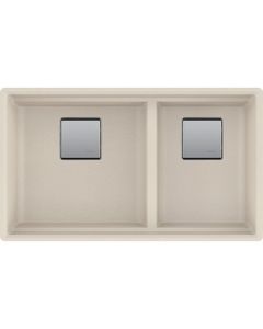 Franke PKG160CHA Peak Granite Undermount Double Bowl Kitchen Sink, Champagne
