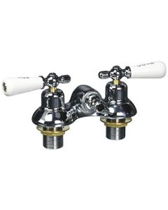 Barclay 4051-PL-CP Leg Tub Filler with Old Style Spigot and Porcelain Lever Handles