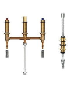 Moen 9797 Roman Tub with Shower Diverter 10-Inch Centers with 1/2-Inch PEX and 1/2-Inch CPVC Adapters