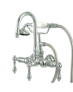 Kingston Brass CC8T1 Vintage Leg Tub Filler with Hand Shower, Polished Chrome