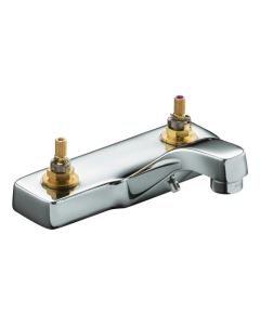 Kohler 7403-CP Triton® Centerset Commercial Bathroom Sink Faucet with Chain and Stopper in Polished Chrome (Handles Sold Separately)