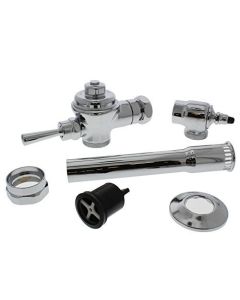 Delany R401-1.6-G-NF Exposed REX Valve for Low Consumption Water Closets with Ground Joint, 1.25" x 9" Flush Connection for 1.25" Back Spud & Seat Bumper on the Stop Less Spud Nut & Flange (1.6 GPF)