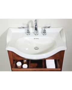 Empire C22W4 Bathroom Vanity Top Size/Finish/Configuration: 22"/Capri White/4" hole