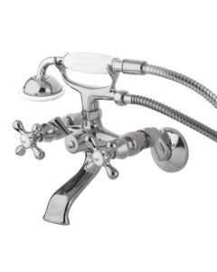 Kingston Brass KS265C Clawfoot Tub Wall Mount Faucet, Polished Chrome