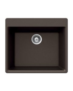 HOUZER GEMO N-100 MOCHA Houzer Gemo Series Topmount Granite Single Bowl Kitchen Sink, Mocha