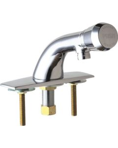 Chicago Faucets 857-E12-665PSHABCP Metering Single Hole Faucet Polished Chrome