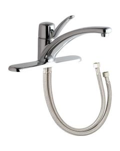Chicago Faucets 2300-8ABCP Chicago Faucet Company Single Lever Hot and Cold Water Mixing Sink Lead Free Faucet