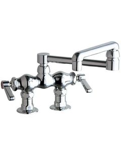 Chicago Faucets 772-DJ13ABCP Chicago Faucets 772-DJ13AB Deck Mounted Pot Filler Faucet with Lever Handles and, Chrome