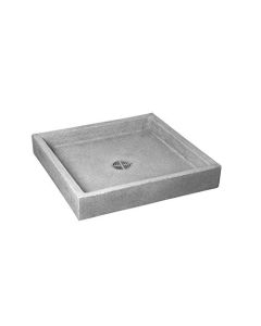 Fiat SB2424 Crane 501 White Marble/White Cement Commercial Plain Curbs Mop Service Basin