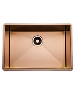 Rohl RSS2416SC Single Bowl 24-Inch Stainless Steel Kitchen Sink in Stainless Copper Finish