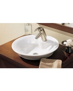 American Standard 0670000.209 18" Round Above Counter Lavatory Sink With 1 Hole, Rhapsody Blue