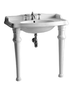 Whitehaus AR864-GB001 China Series Wall Mount Lavatory Sink with Leg Support and Single faucet hole