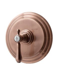 Newport Brass 4-1034BP/01 Chesterfield Collection Single Handle Round Pressure Balanced Shower Trim Plate, Forever Brass