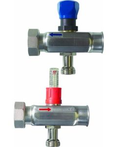 Viega 15059 ProRadiant Stainless Manifold Expansion Set with Shut-Off/Balancing/Flow Meter
