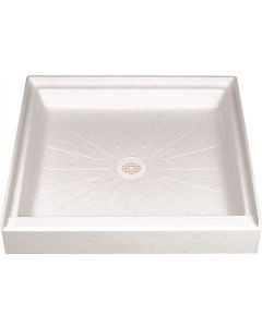 Mustee 3434M Durabase Fiberglass 34-in x 34-in Shower Floor, White