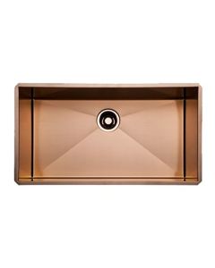 Rohl RSS3016SC 30-Inch Single Basin Stainless Steel Kitchen Sink in Stainless Copper Finish