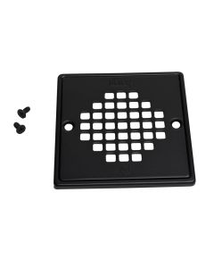 Oatey 42418 130 Series Square Screw-In Strainer with Ring in Matte Black