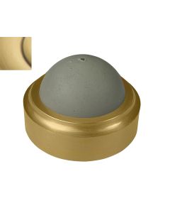 Baldwin Flush Bumper, Machine Screw & Expansion Shield, Satin Brass and Brown